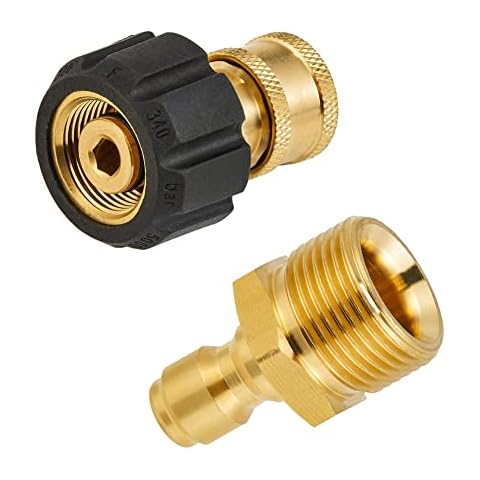 Uinfhyknd High Pressure Washer Adapter Set Quick Connect Kits for Snow Foam M22 to 1/4inch Quick Connect, 5000 Cover