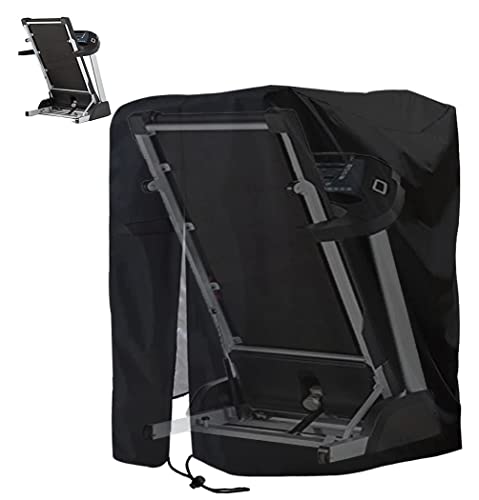Oslimea Folding Treadmill Cover Waterproof,Sunscreen Treadmill Cover For Indoor & Outdoor, Dust-Proof Sports Running Machine Protective Cover With Drawstring, Black (46''L X 38''D X 66''H, Folding) #TOP18