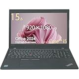 フルHD 15.6インチ ノートパソコン/最新MS Office2024 H&B Webカメラ内蔵 ThinkPad L580 / 第8世代 Core i5 / メモリ 16GB / SSD 256GB / WIFI内蔵/Bluetooth/HDMI / Windows11Pro (整備済み品) image