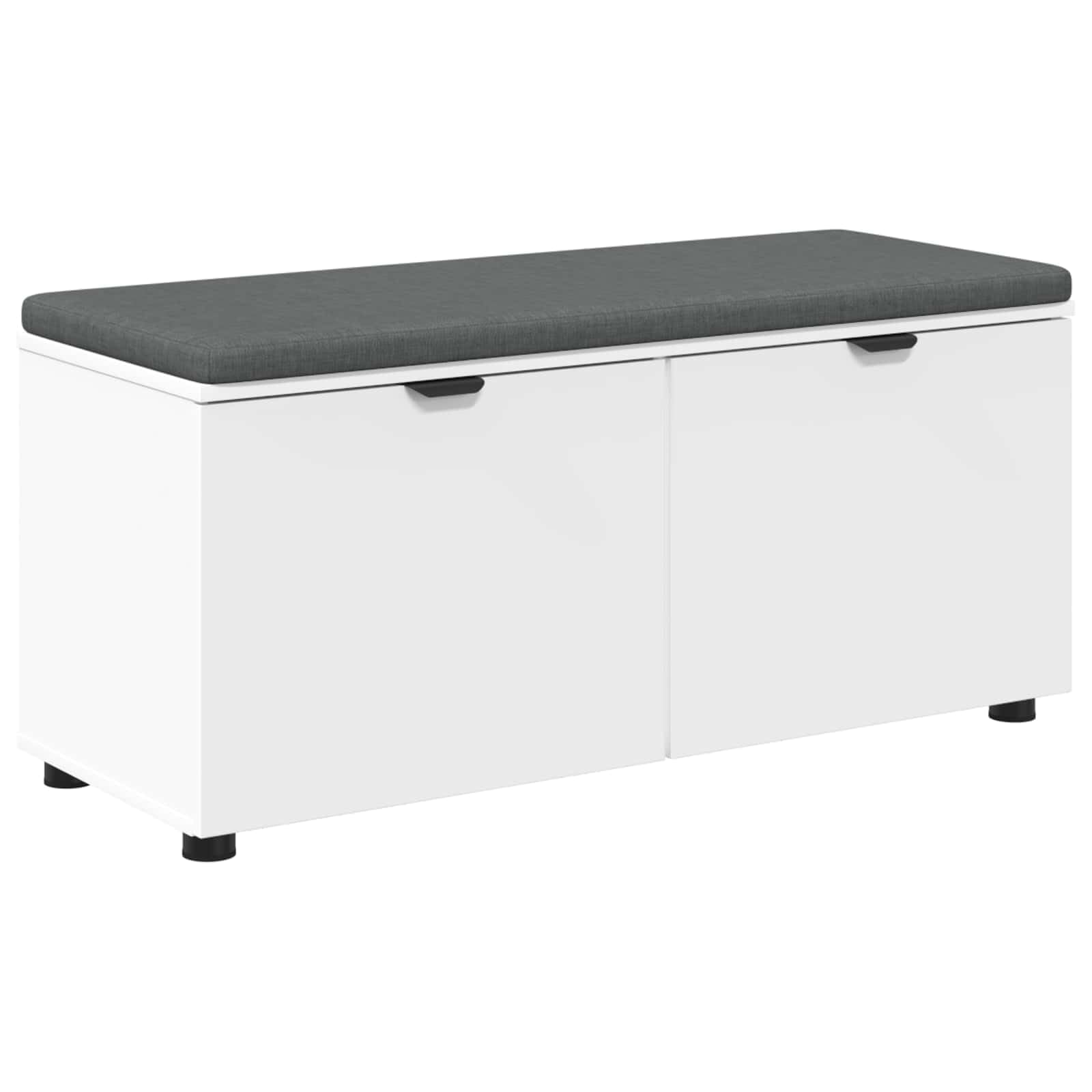 Banc porte-manteau en bois blanc idéal pour organiser le couloir et l'entrée familiale