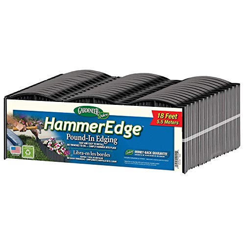 Dalen Products E3-16B Gardeneer Edge Pound-in Garden and Landscape Edging - Black (Pack of 2)