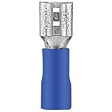 Noninsulated Female Quick Disconnects, 100 pk (Blue; 16?€“14 gauge; .250) Consumer Electronics Accessories