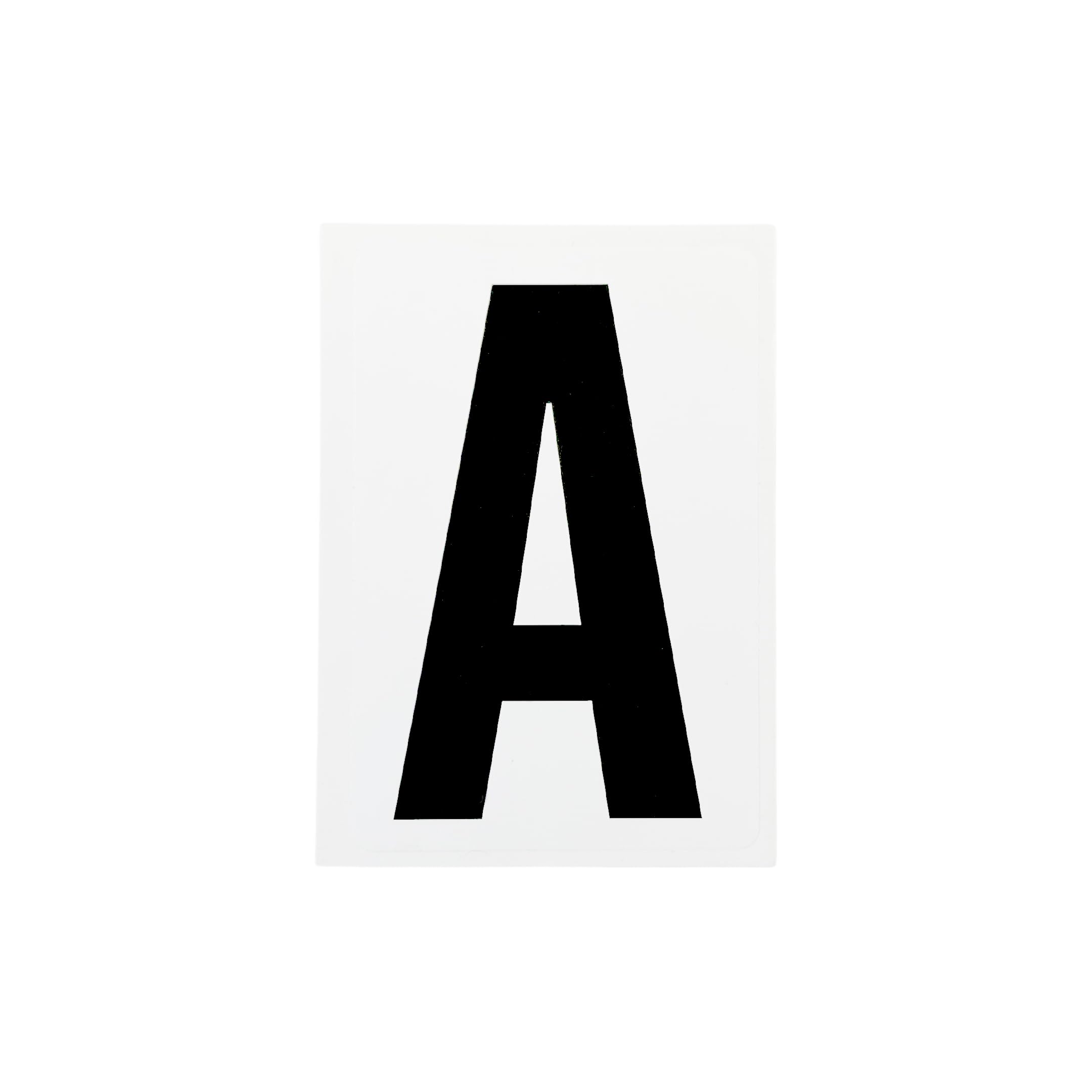 Waterproof Wheelie Bin Black Letter A Sticker