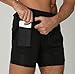 DCEHGEW Men’S 2-in-1 Running Shorts with Compression Liner Men Workout Athletic Shorts with Pockets for Training Gym-Black Yellow-XL