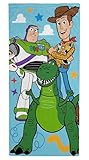 Jay Franco Kids Disney Toy Story Toalla de Playa 100% algodón - 71 x 147 cm Toalla de baño, Piscina y Viaje Supersuave, Producto con Licencia Oficial, Azul