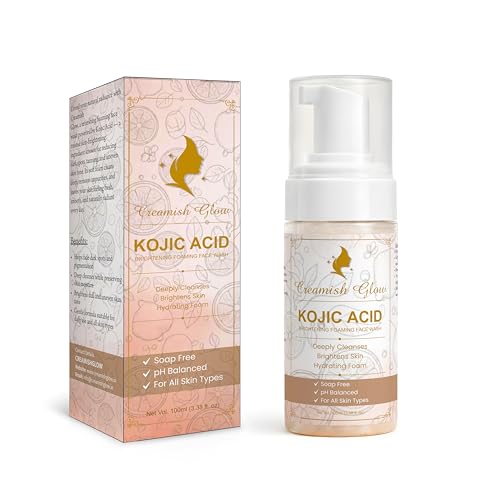 Image of Kojic Acid Foaming Face Wash, Deeply Cleanses and Brightens Skin, Hydrating Foam, Soap Free, pH Balanced, For All Skin Types