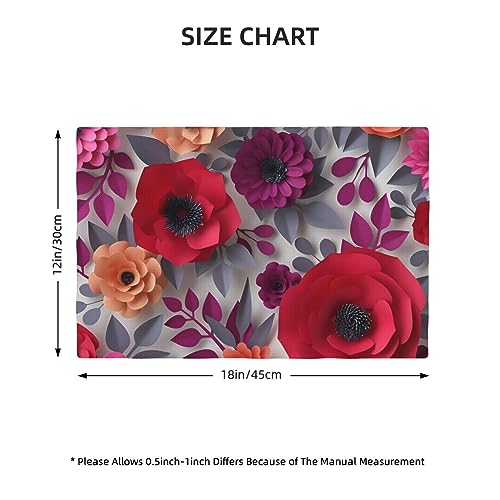 Set de table lavable en lin rouge et rose pour protéger la table des plats chauds et taches