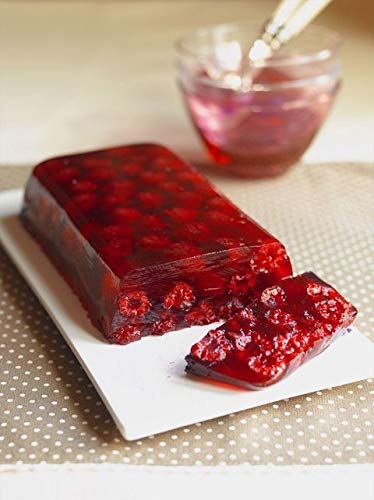 Simply Delish, Deser Jelly bez cukru – wegański, bezglutenowy i tłuszczowy, smak raspberry – opakowanie 24 sztuk, przyjazne dla keto słodycze