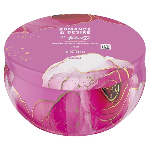 Image of Febreze Scented Candle, Romance & Desire Scent, 11 oz 4 Wick Candle, Single Pack