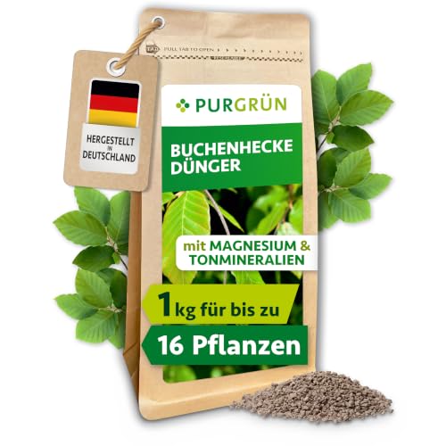 Purgrün® Buchenhecke-Dünger 1 kg – Organisch-mineralische...