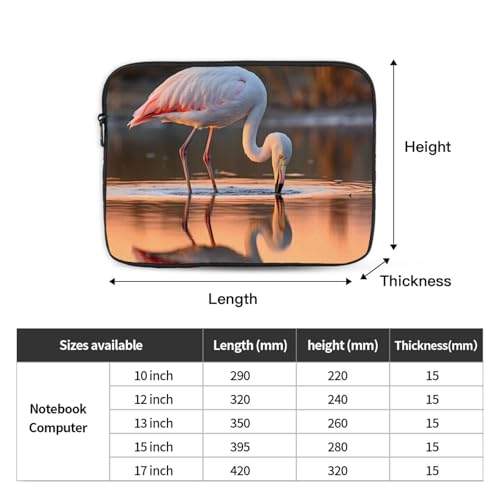 Flamingo Drinking Water Laptop Sleeve Case 15 Inch Suitable For Notebook Computer Tablet Traveling Carrying Simple Case4
