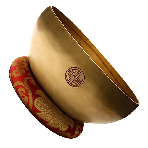 Alasum 1 セット 手作りシンギングボウル の手作り椀 シンギングボウル シンギングボウルマレット 仏教 ボウル お椀 のそみ 音楽ボウル メディテーションボウル 銅