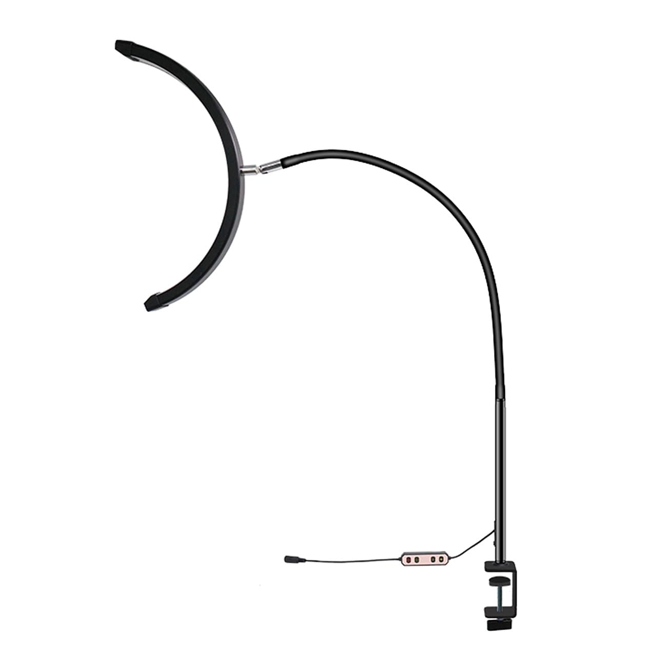 ayex LED Bogenleuchte Tischlampe mit Klemme dimmbar 3200K–5600K 1400 Lumen flexibel drehbar augenschonend für Kosmetik Nageldesign Tattoo Studio HD-P3