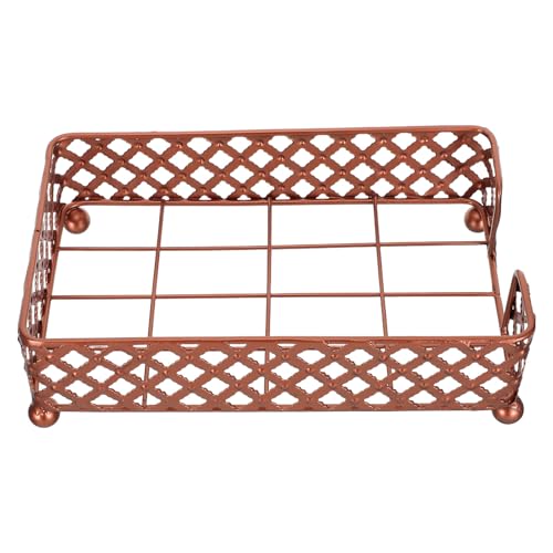 Organizador Rectangular de Metal Forjado Vintage para Toallas de Papel 2