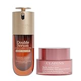 Clarins Double Serum Light and Multi-Active Day Face Moisturizer Glow Bundle | Anti Aging Face Serum Ideal for Oily Skin and Humid Climates | Anti Aging Face Cream with Niacinamide for All Skin Types