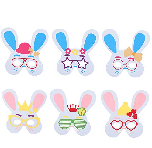 GTN Tech Easter Bunny Mask Craft Kit Ornaments - School Class Activities for Kids Party Favors 12Ct