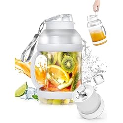 Batidora Portátil, UTEBIT 2000 ml USB Recargable Batidora de Botella con 6 Cuchillas para Smoothie/Milk-shake/Fruta, Mini Batidora Inalámbrica para Deporte Camping Fitness