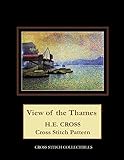 View of the Thames: H.E. Cross cross stitch pattern