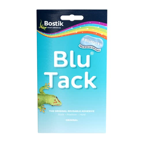Bostik Blu Tack Multipurpose Reusable Adhesive Clean Safe and Easy to Use Non-Toxic Regular Size