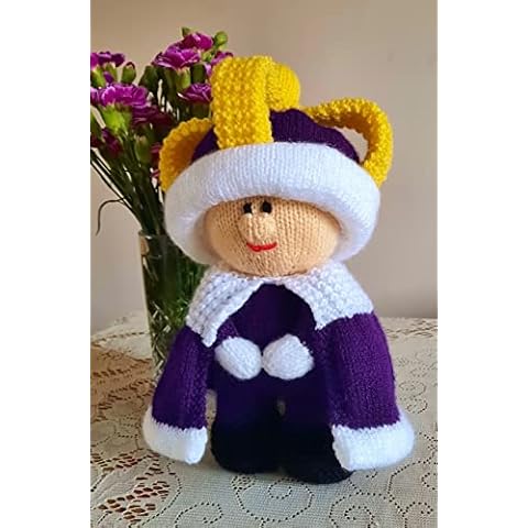 Knitting Pattern Leaflet for a King from Knitting by Post - A Knitted King with Crown and Gown Ready for Coronation Cover