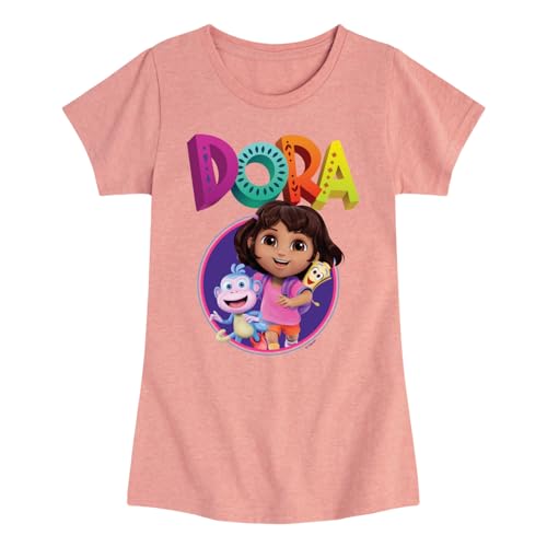 Dora The Explorer - Logo - Toddler and Youth Girls Fitted Short Sleeve Graphic T-Shirt