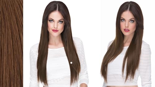 Mothers Day SALE COUPON-EURONEXT Clip in hair extensions, 100% Remy human hair, 18 inches, Straight, Curly, Dark Brown - Image 5
