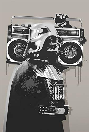 Artwcm Banksy Graffiti Darth Vader Oil Paintings Modern Canvas Prints Artwork Printed on Canvas Wall Art for Home Office Decorations-552 (Unframed,16x24inch)