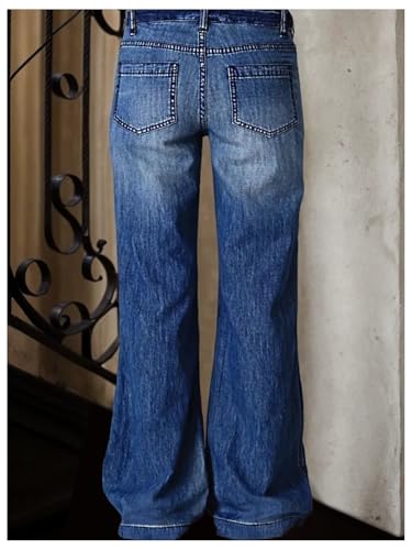 SOLY HUX Women's Retro Jeans High Waisted Straight Leg Denim Pants Trousers with Pockets3