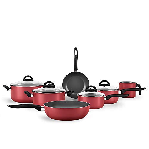 Brinox - Jogo de Panelas 7 peças Chilli - Cereja