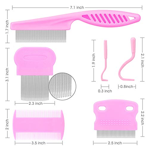 Cat Comb Dog Comb Fine Tooth Comb Pet Comb Grooming Set For Grooming And Removing Dandruff Flakes Remove Float Hair Tear… - Image 7
