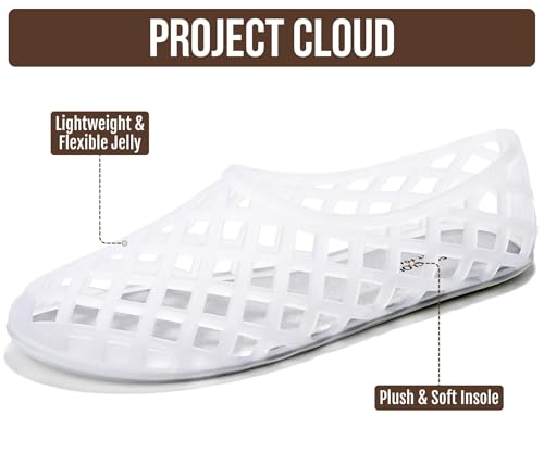 Image of Project Cloud Jelly Shoes Women - Lightweight & Water-Resistant Women's Flats Sandals - Non Slip Womens Shoes - Perfect Summer Jelly Flats for Women 2026 (Jellz)