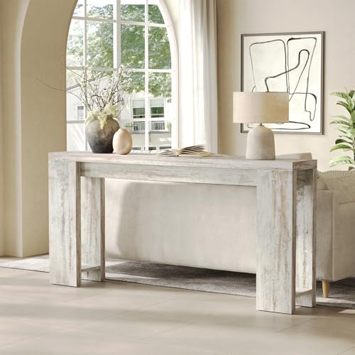 LITTLE TREE 70.9-Inch Entryway Table, Long Narrow Farmhouse Sofa ...