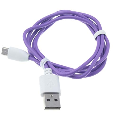 3ft USB Cable Compatible with HTC Desire 526 Phone, MicroUSB Charger Cord Power Wire Sync Fast Charge Purple