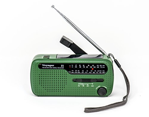 Radio Kaito V1 Voyager Solar/Dynamo AM/FM/SW Verde