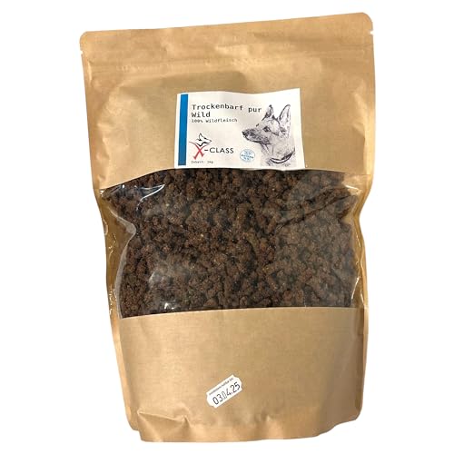 X-CLASS Trockenbarf Wild pur, 100% Wildfleisch, Hunde, Alle Altersstufen, 1 kg