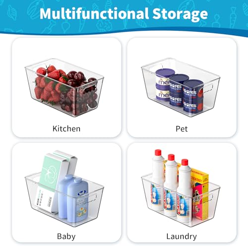 Miniatura 6 de Hpylif H Organizador De Nevera Transparente - Juego De 6, Organizador De Despensa, Cajas De Almacenaje De Refrigerador Para La Cocina, Despensa, Armarios, Encimeras - Sin Bpa 24 X 13 X 11.5 Cm