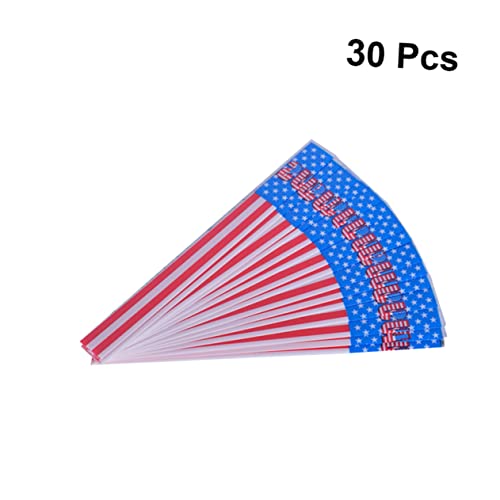 CLISPEED 90 Peças Para Bricolage E Adesivos Estrelas De Tiro Arco Haste Da Bandeira Americana Listra