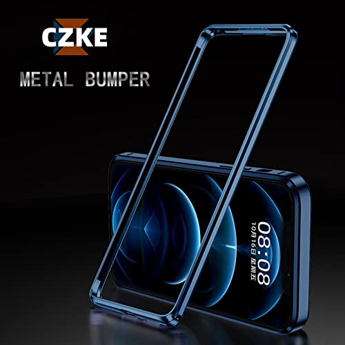 Coque antichoc armure métal avec bumper aluminium pour iPhone 11 bleu - 3
