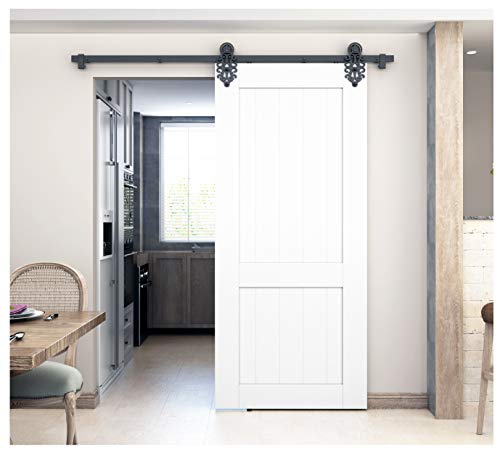 DIYHD Ornate Black Iron Sliding Barn Door Hardware #TOP9