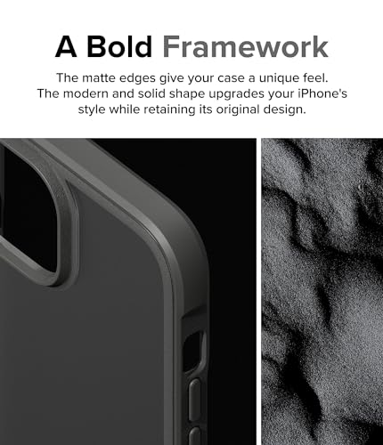 Coque iPhone 15 Ringke Fusion Bold protection antichoc gris mat