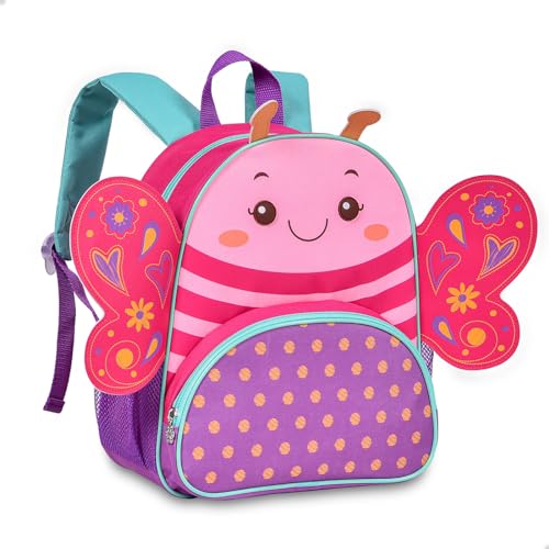 Mochila De Costas Borboleta Infantil Zoo Pets Clio (Rosa)