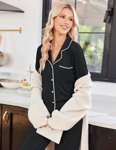 Pajamas for Women Set Long Sleeve Lounge Set :29Y6SHLK - image 3