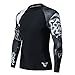 HUGE SPORTS Rash Guard UPF 50+ da Uomo Magliette da Bagno a Compressione ad Asciugatura Rapida Maniche Lunghe Stampa Orso 3XL