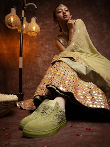 Image of Bacca Bucci Women RANGREZA Ethnic Sneakers for Indian Festive & Ethnic Wear