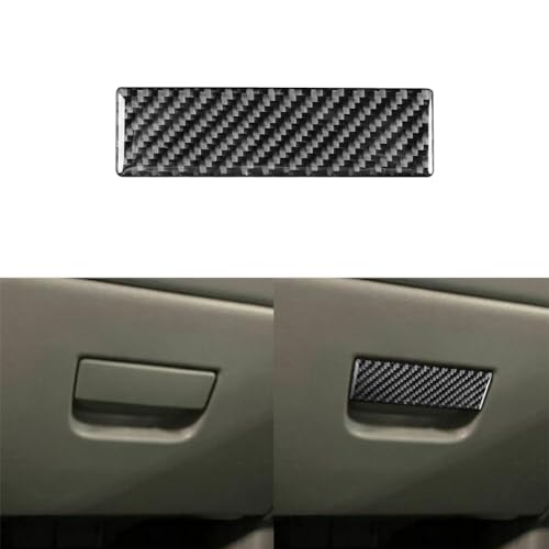 UOADA Car Co-Pilot Glove Box Handle Panel Storage Box Handle Panel Compatible with Ford F150 2004 2005 2006 2007 2008 Interior Soft Carbon Fiber Sticker Black Accessories.