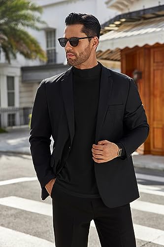 Ekouaer Men's Mock Turtleneck Long Sleeve Turtle Neck Tops Lightweight Undershirt Thermal Sweater Shirts4