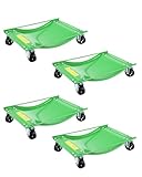 Car Dolly Set of 4, 10000LBS Capacity Wheel Dolly, Heavy Duty Vehicle Dolly for Moving Car with 3.5 Inch Steel Wheels, 24x15 inches