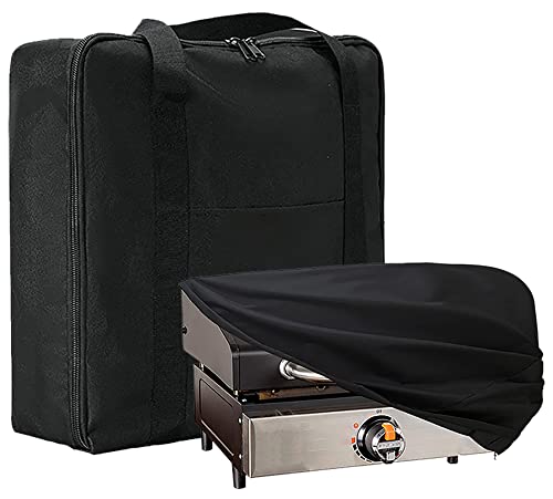 BOSKING Grill-Tragetasche und Staubschutz-Set, wasserdichte Tisch-Grill-Aufbewahrungstasche, Ersatz für Blackstone (Schwarze Grillplatte und Tragetasche) Cover