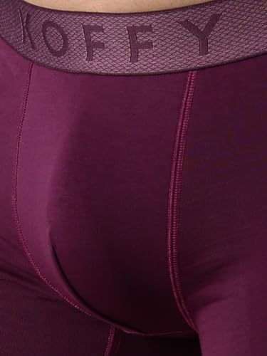 Image of KOFFY Men's Stretchable Cotton Lycra Long Trunk with C-Type Front Open | Wrinkle-Free | Ultra-Soft Elastic