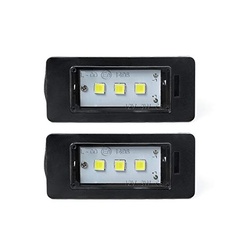Gempro 2Pcs Led License Plate Light Lamp Assembly For Bmw 1 3 5 Series E82 E88 E90 E91 E92 E93 E39 E60 E61 X1 X3 X5 X6, Powered By 3Smd Xenon White Error Free Led Lights #TOP6